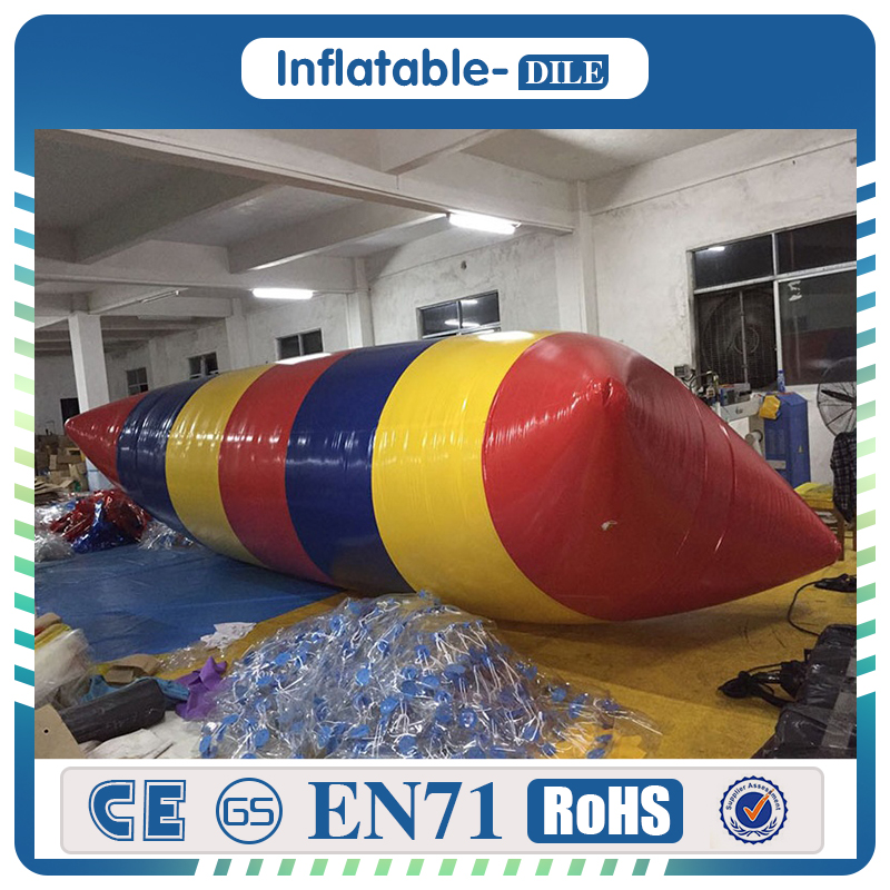 Newest bouncer 09mm PVC Tarpaulin 62m Water Pillow Inflatable Water Blob Catapult with Pump