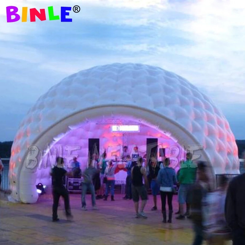 custom made 8m giant igloo dome inflatable tent with led and blower for outdoor parties or events