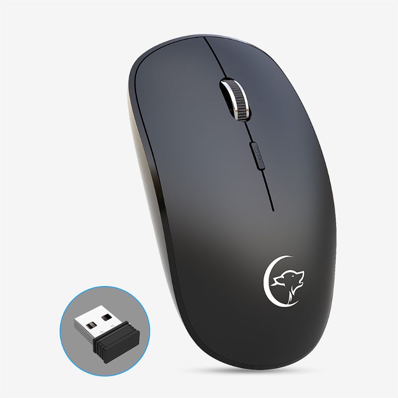 2.4GHz Portable Mini Slider Wireless Mouse Mute Optical Gaming Mice USB Receiver for PC Computer Laptop Notebook Accessories