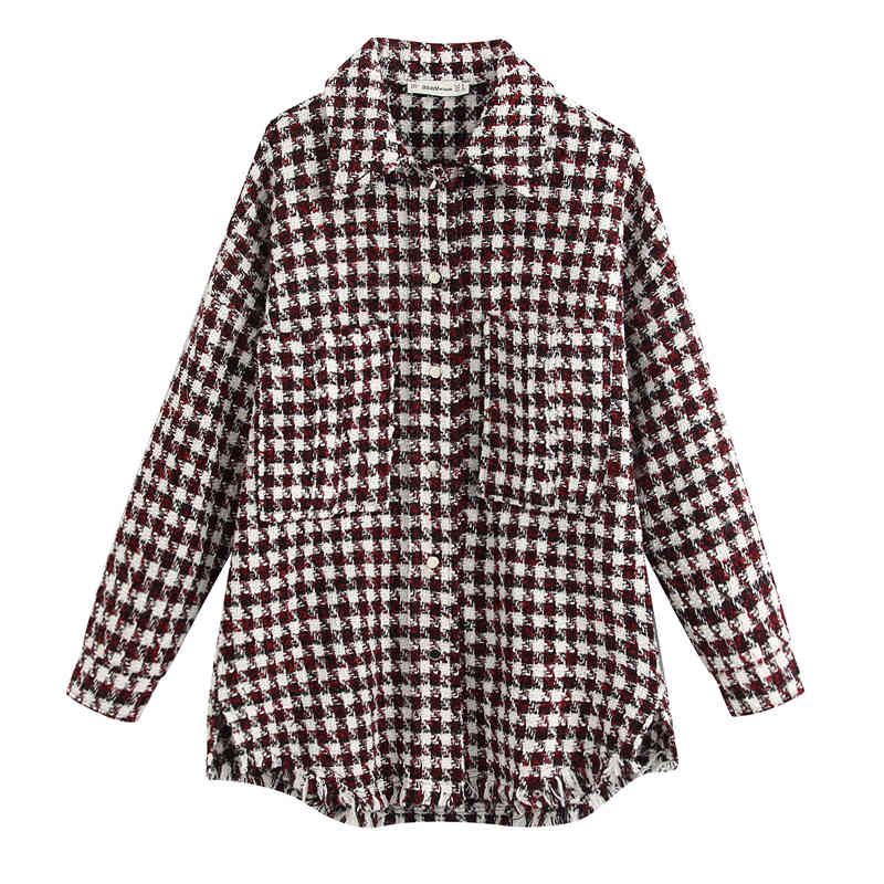 Vintage Red Plaid Tweed Blouses Women Fashion Turn-down Collar Shirts Elegant Ladies Pockets Long Sleeve Tops 210520, Bbbl3941
Vintage Red Plaid Tweed Blouses Women Fashion Turn-down Collar Shirts Elegant Ladies Pockets Long Sleeve Tops 210520, Bbbl3941