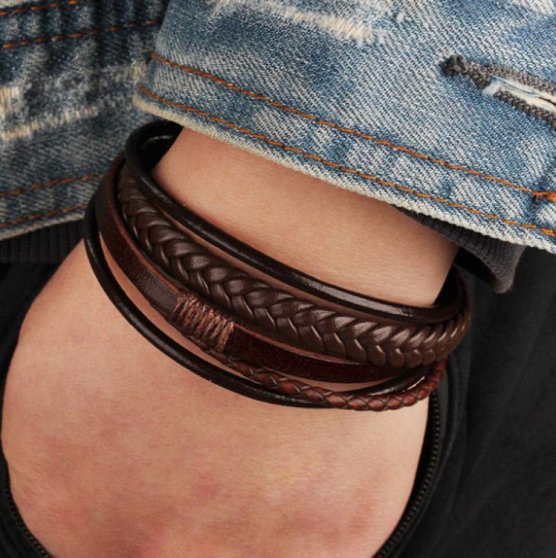 Bangle Cowhide Rope Braided Men's Leather Bracelet Alloy Magnetic Buckle Jewelry Gift
Bangle Cowhide Rope Braided Men's Leather Bracelet Alloy Magnetic Buckle Jewelry Gift