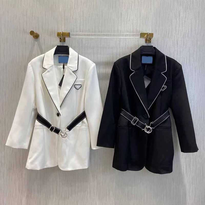Women Jacket Blazers Casual Dresses Style With Belt Corset Lady Slim Printed Regular Black White Jackets Pocket Outwear Simple Coats S
Women Jacket Blazers Casual Dresses Style With Belt Corset Lady Slim Printed Regular Black White Jackets Pocket Outwear Simple Coats S