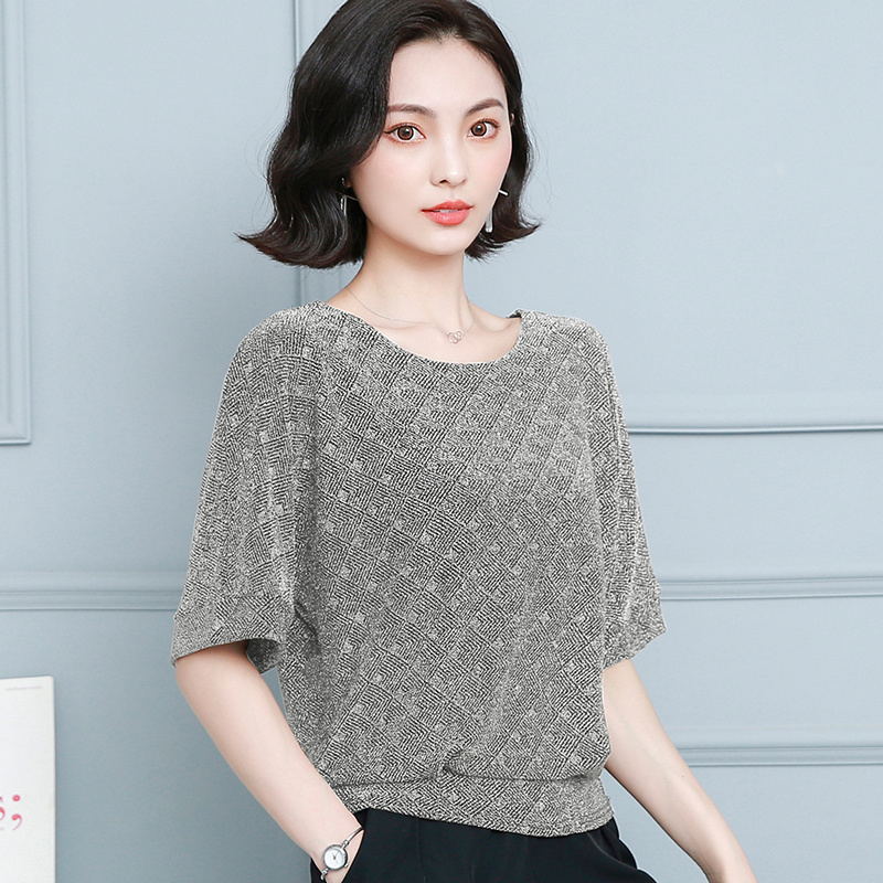 Fashion Elegant Shiny Sequin Blouse Glitter Shirt Tops Tunic Women Blouses Red Golden Shine Women's Plus Size 12853 210427