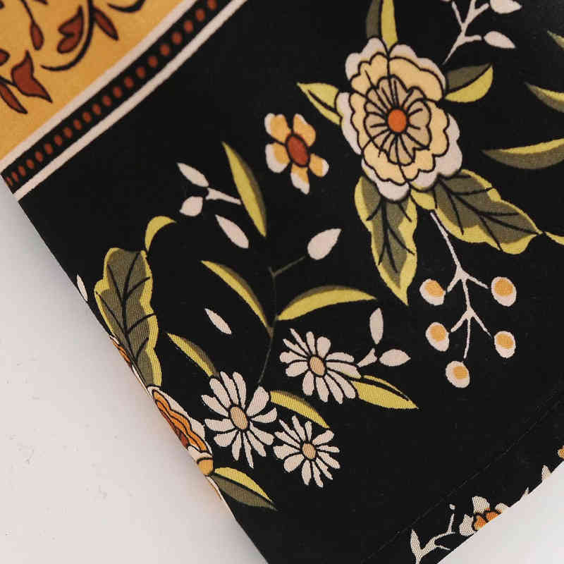 Vintage Woman Loose Printed Sahes Long Dress Spring Fashion Ladies Soft Cotton Dresses Female Elegant Vacation 210515