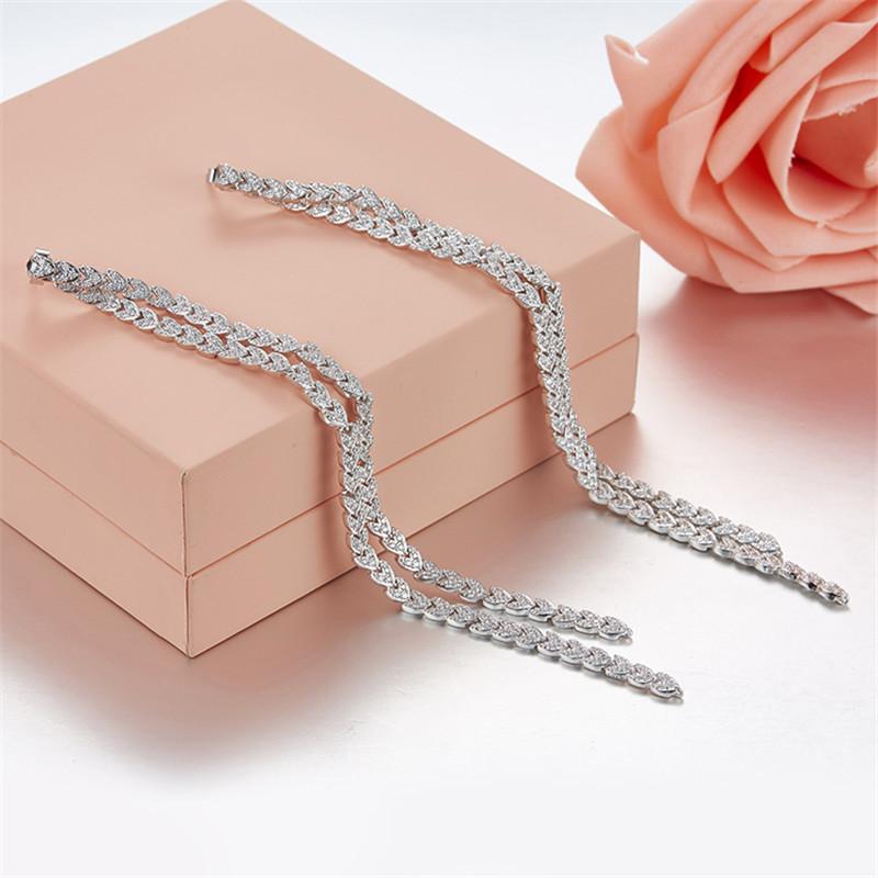 Dangle & Chandelier SOELLE Design 925 Sterling Silver Micro Cubic Zirconia Stones Double Straight Line Soft Chain Earrings Jewe
Dangle & Chandelier SOELLE Design 925 Sterling Silver Micro Cubic Zirconia Stones Double Straight Line Soft Chain Earrings Jewe