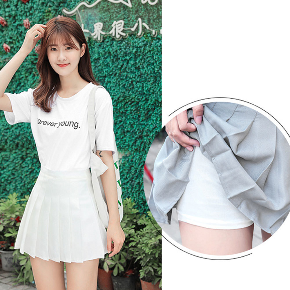 Korean Style Plaid Skirts Women Summer Elegant High Waist a Line Pleated Skirt Kawaii Girls Dance Mini for Teenagers 210428