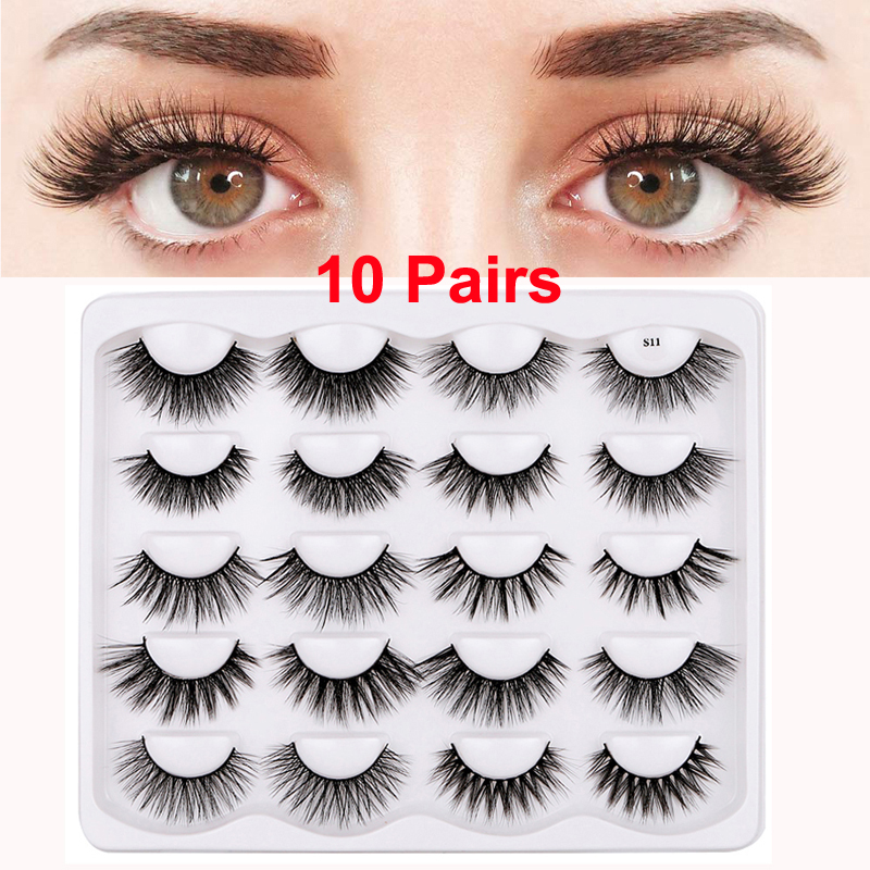 3D False Eyelashes Handmade Faux Mink Lashes lightweight soft 10 Styles Dramatic Volume Thick Natural Eyelash Wispy Fluffy Eye Makeup Tools
3D False Eyelashes Handmade Faux Mink Lashes lightweight soft 10 Styles Dramatic Volume Thick Natural Eyelash Wispy Fluffy Eye Makeup Tools