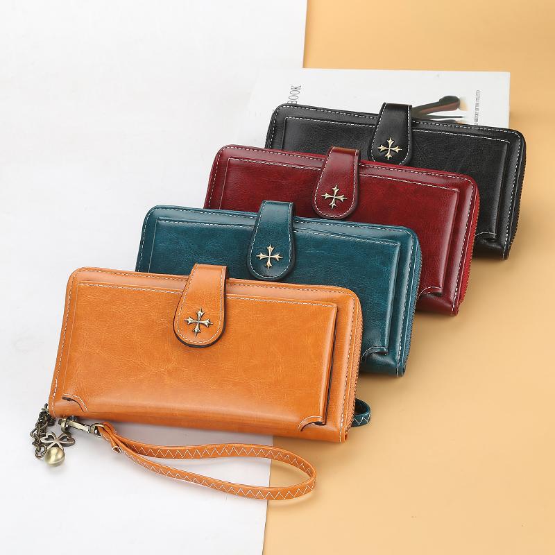 Wallets Long Ladies' Purse Korean Multi-function Leather Zipper Mobile Phone Pocket Fashion Women Clutch Hand Bag Organizer, Black
Wallets Long Ladies' Purse Korean Multi-function Leather Zipper Mobile Phone Pocket Fashion Women Clutch Hand Bag Organizer, Black
