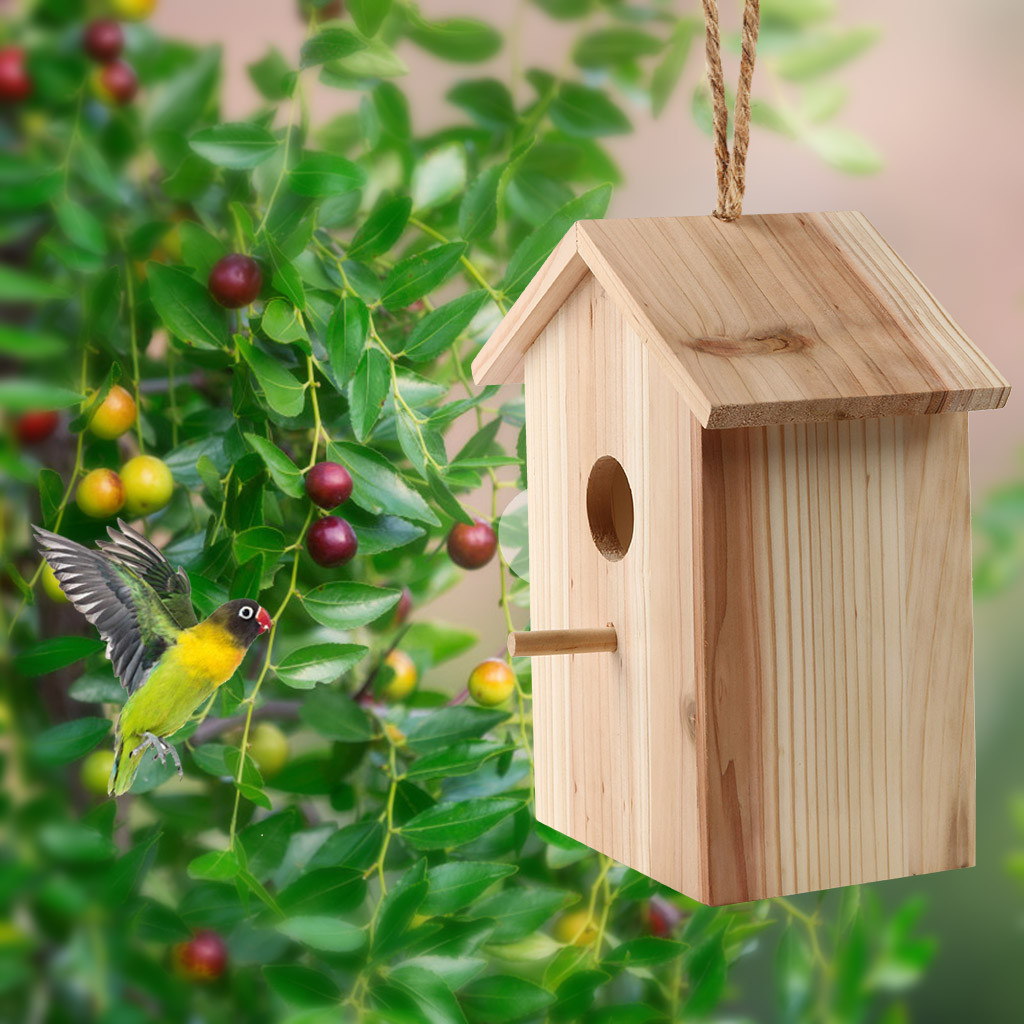 Nest wooden house bird nests outdoors view bird house garden window birded art sculpture outdoor yard decoration