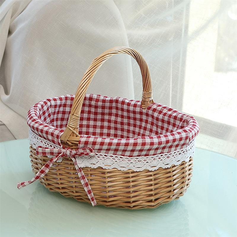 Hand Woven Picnic Bag Gift Basket Wicker Storage Basket inen Inner Basket for Camping Picnic Storage Use
Hand Woven Picnic Bag Gift Basket Wicker Storage Basket inen Inner Basket for Camping Picnic Storage Use