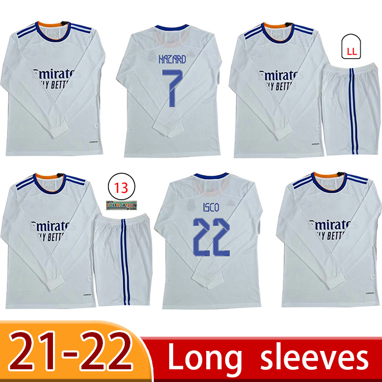REAL MADRID soccer jerseys 21 22 football shirt ALABA HAZARD SERGIO RAMOS BENZEMA MODRIC ASENSIO camiseta menLong sleeve 2021 2022 uniforms fourth, Home suit patch hm0063
REAL MADRID soccer jerseys 21 22 football shirt ALABA HAZARD SERGIO RAMOS BENZEMA MODRIC ASENSIO camiseta menLong sleeve 2021 2022 uniforms fourth, Home suit patch hm0063