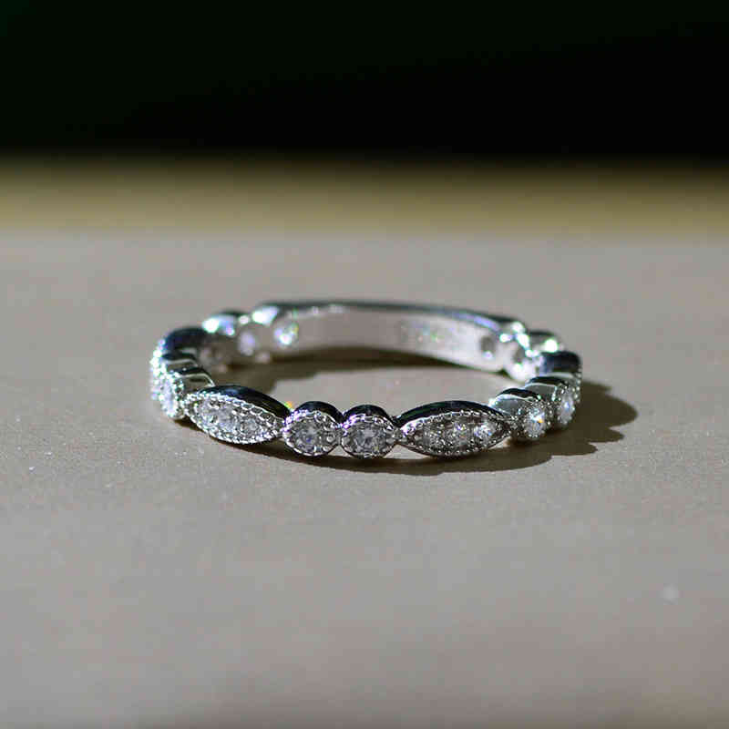 OEVAS 100 925 Sterling Silver Wedding Rings Set For Women Sparking Created Moissanite Gemstone Diamonds Engagement Fine Jewelry