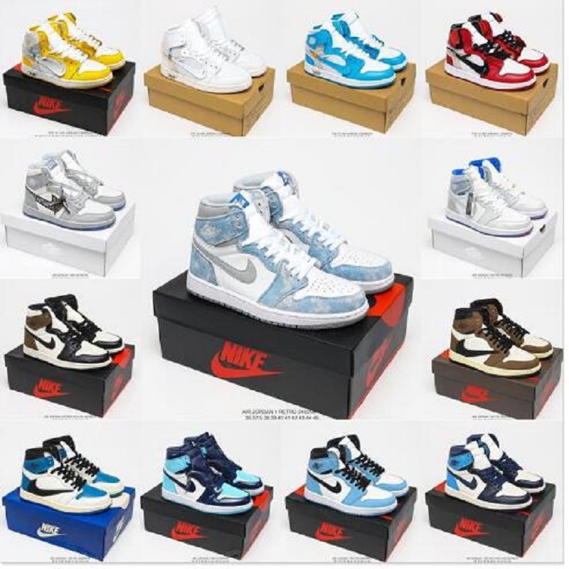With Box high quality mens Man womens Basketball Shoes Jumpman 1 Obsidian UNC Lucky Green 1s Dark Mocha University Blue Multicolor candy Twist, Color 40
With Box high quality mens Man womens Basketball Shoes Jumpman 1 Obsidian UNC Lucky Green 1s Dark Mocha University Blue Multicolor candy Twist, Color 40