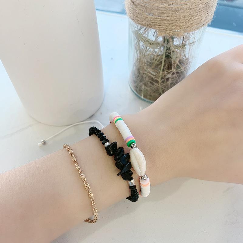 Link, Chain Small Ethnic Style Black Beaded Bracelet Fashion Shell Soft Pottery Drawstring Hand Jewelry 2021 Friendship Gift
Link, Chain Small Ethnic Style Black Beaded Bracelet Fashion Shell Soft Pottery Drawstring Hand Jewelry 2021 Friendship Gift