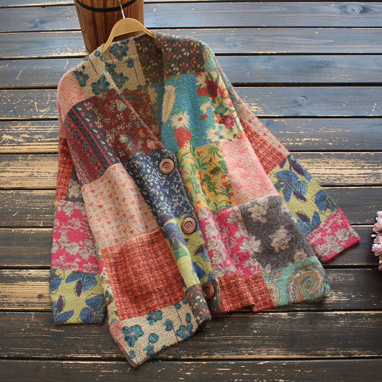 Lamtrip Quality Large Size Women Knitting Loose V-Ne Cardigan Colorful Color Blo Vintage Print Character Sweater, Orange
Lamtrip Quality Large Size Women Knitting Loose V-Ne Cardigan Colorful Color Blo Vintage Print Character Sweater, Orange
