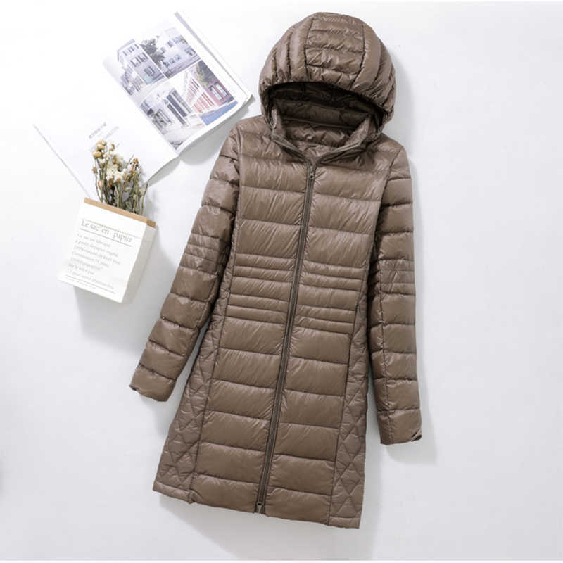 SEDUTMO Winter Womens Down Jacket Long Casual Remove Hooded Coat Puffer Slim Parka ED1289 211013