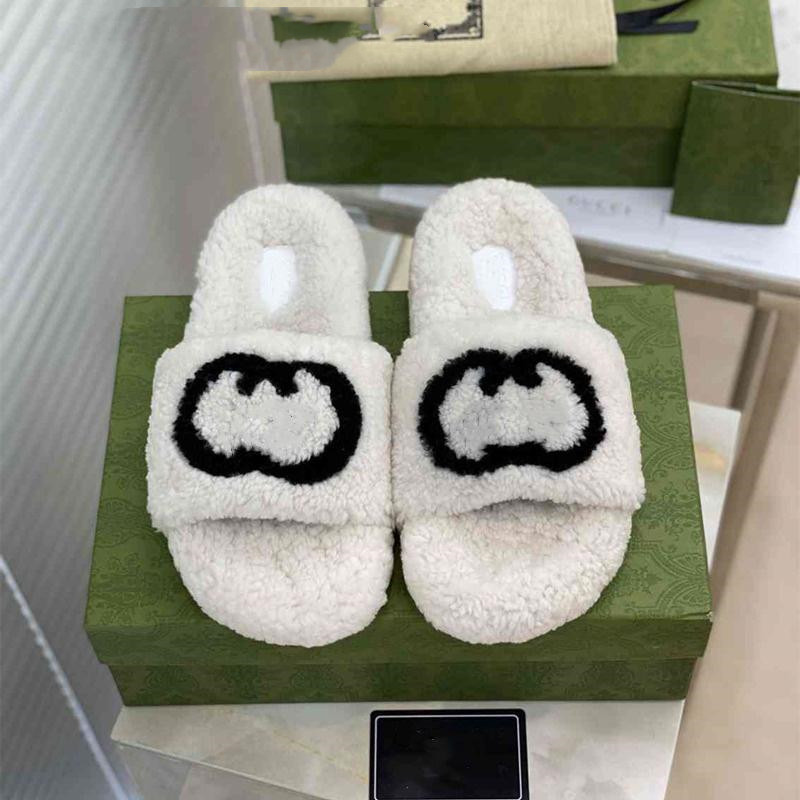 Women Wool Slippers Designer Luxury Furry Slides Black Faux Wools Leather Embroidered Slipper Brand Autumn Winter Comfortable Slide WITH BOX
Women Wool Slippers Designer Luxury Furry Slides Black Faux Wools Leather Embroidered Slipper Brand Autumn Winter Comfortable Slide WITH BOX