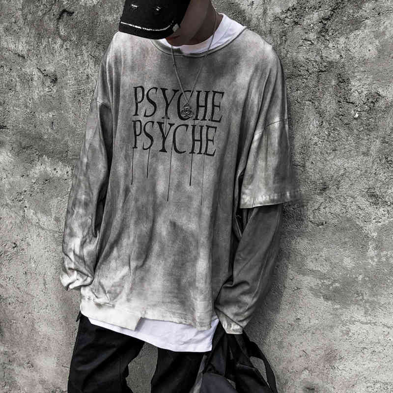 Gaojiechao Brand Mourning Is a Kind of Worn-out Dirty Color Thin Sweater, Men's and Women's Bf Style Guochao Loose Long Sleeve T-shirt, Gray
Gaojiechao Brand Mourning Is a Kind of Worn-out Dirty Color Thin Sweater, Men's and Women's Bf Style Guochao Loose Long Sleeve T-shirt, Gray