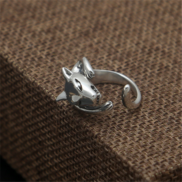 High quality 925 sterling silver men's wolf band rings European American Gothic punk style handmade designer vintage luxury jewelry accessories g