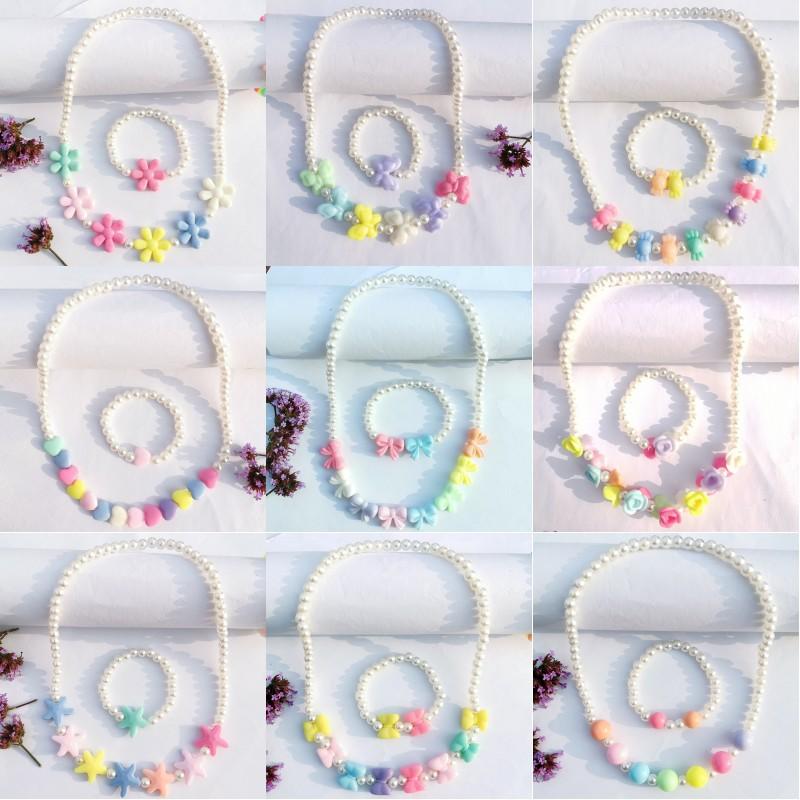Earrings & Necklace Cute Cartoon Candy Color Flower Star Heart Pearl Acrylic Beads Bracelet Set For Children Toy Jewelry Girl Boy Gifts, Silver
Earrings & Necklace Cute Cartoon Candy Color Flower Star Heart Pearl Acrylic Beads Bracelet Set For Children Toy Jewelry Girl Boy Gifts, Silver