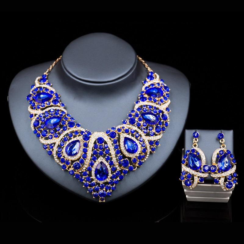 Earrings & Necklace Color Fashion Crystal Alloy Plating Preservation Bridal Banquet Jewelry Set, As pic
Earrings & Necklace Color Fashion Crystal Alloy Plating Preservation Bridal Banquet Jewelry Set, As pic
