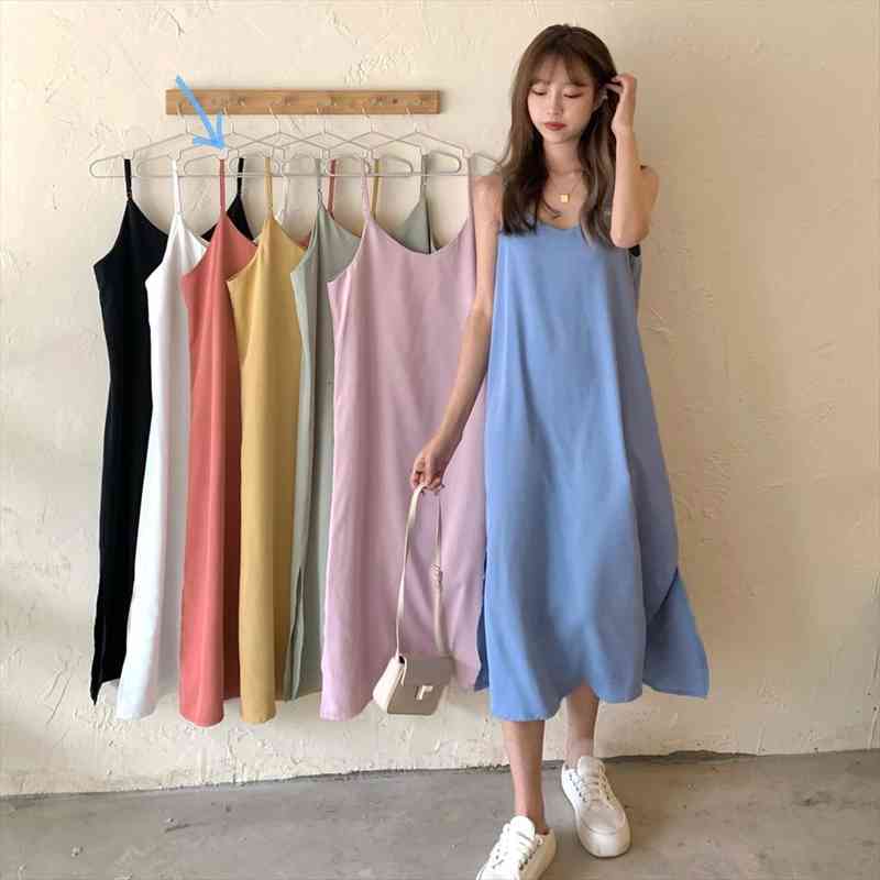 spaghetti strap women dresses casual solid v-neck side spilt summer female workout sundress 121736wla, Black;gray
spaghetti strap women dresses casual solid v-neck side spilt summer female workout sundress 121736wla, Black;gray