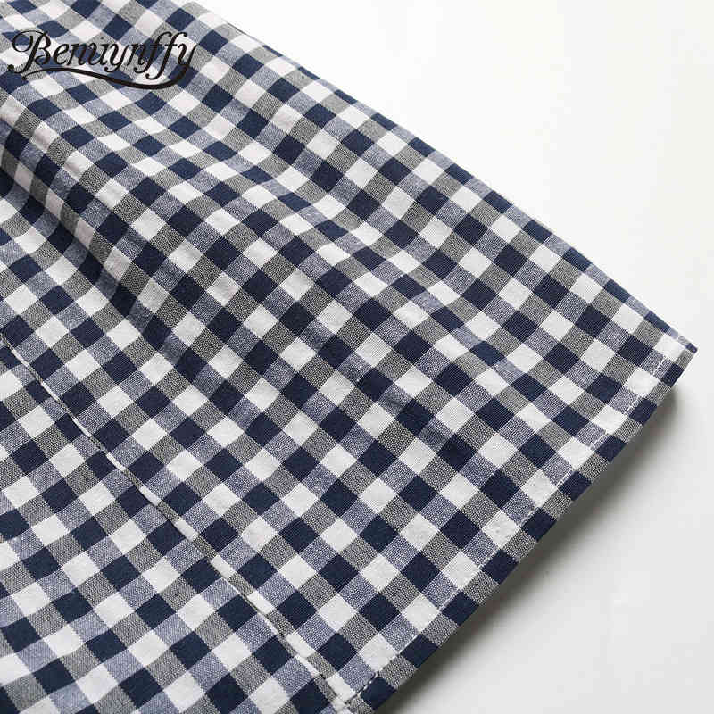 Deep V Neck Tie Front Plaid Summer Dresses Women Sexy Fashion Spaghetti Strap High Waist A-Line Short Dress 210510