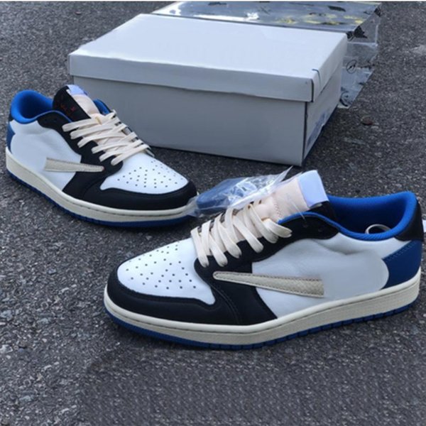 Travis Scotts x Fragment OG 1S Low Mens Basketball Shoes designer shoes 1 Military Blue Womens running Sports Sneakers With Box, #44
Travis Scotts x Fragment OG 1S Low Mens Basketball Shoes designer shoes 1 Military Blue Womens running Sports Sneakers With Box, #44