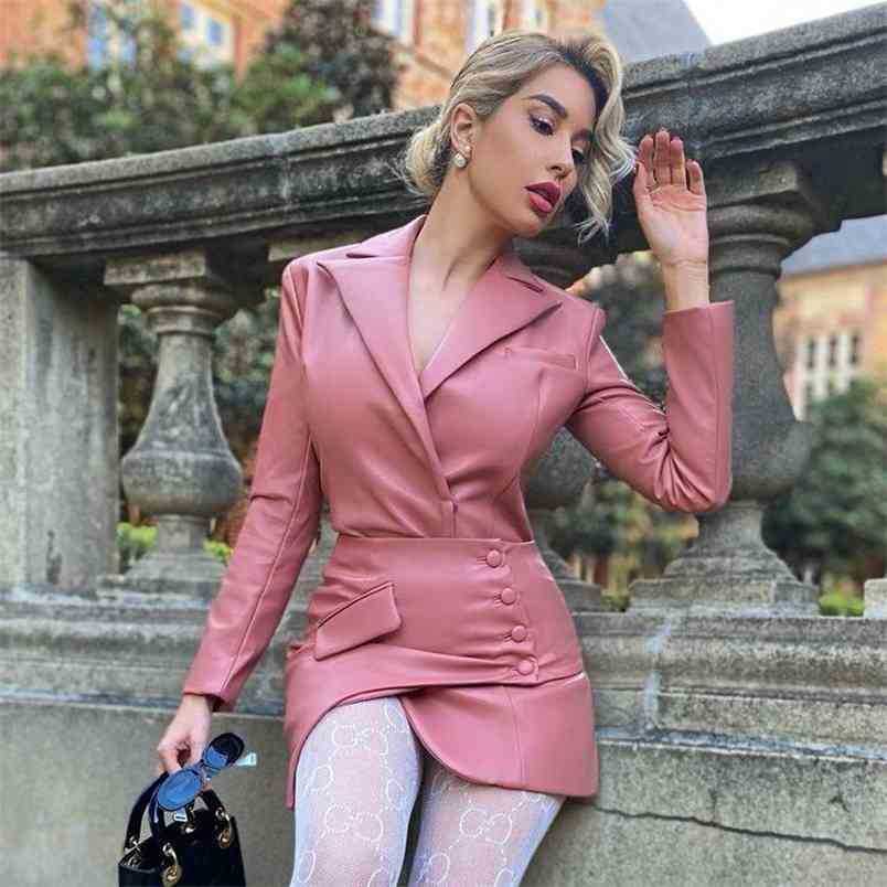 Sexy Summer Dress Women' Pu Two-Piece Lapel Long Sleeve Girdle Irregular Banquet Formal Wear 210525, Pink
Sexy Summer Dress Women' Pu Two-Piece Lapel Long Sleeve Girdle Irregular Banquet Formal Wear 210525, Pink