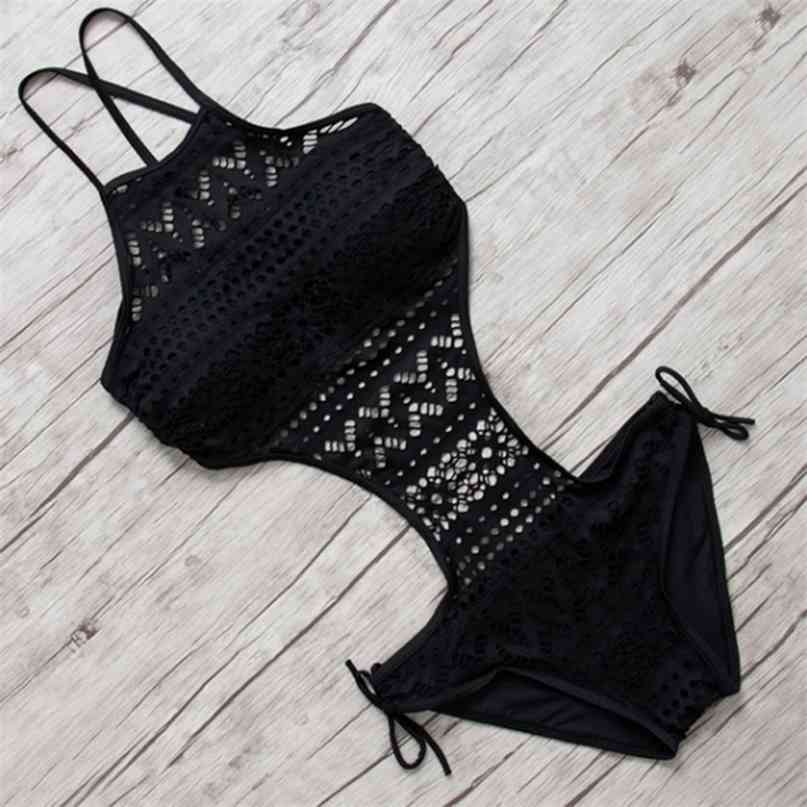 Sexy Swimsuit Backless Halter Beach Swimwear Crochet Bikini Bathing Suit Black Swimming For Women 210615, Black 1
Sexy Swimsuit Backless Halter Beach Swimwear Crochet Bikini Bathing Suit Black Swimming For Women 210615, Black 1