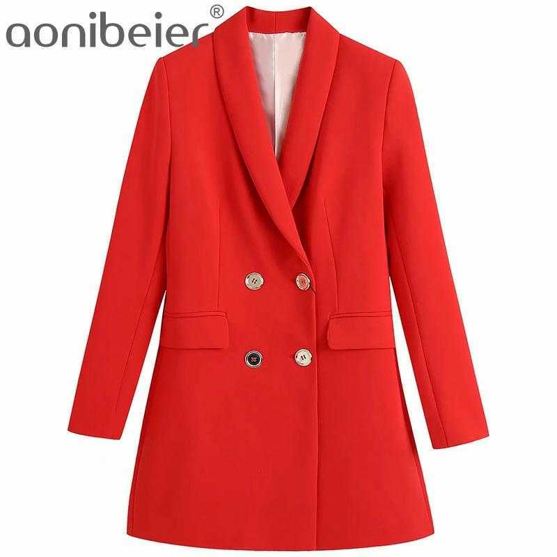 Office Lady Casual Blazers Summer Autumn Fashion Double Breasted Long Sleeve Women Suit Jacket Slim Coat Red 210604
Office Lady Casual Blazers Summer Autumn Fashion Double Breasted Long Sleeve Women Suit Jacket Slim Coat Red 210604