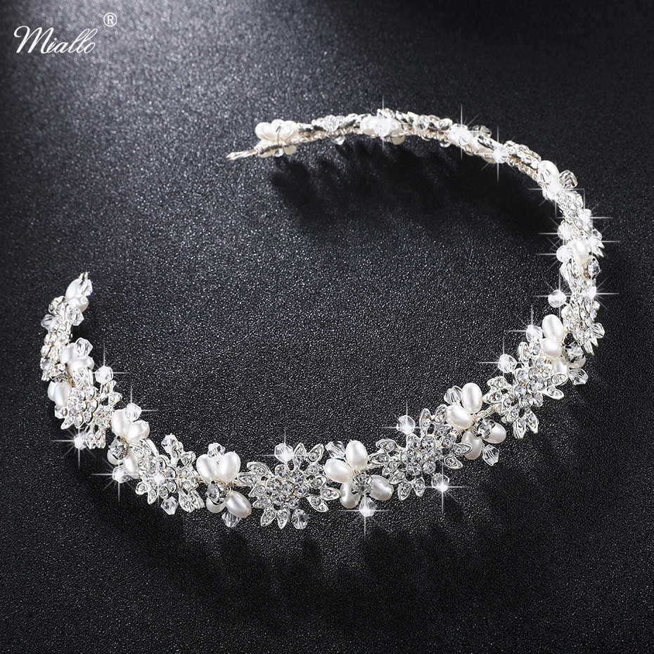 Miallo Luxury Clear Crystal Bridal Hair Vine Pearls Wedding Jewelry Accessories Headpiece Women Crowns Pageant HS-J4506 210616
Miallo Luxury Clear Crystal Bridal Hair Vine Pearls Wedding Jewelry Accessories Headpiece Women Crowns Pageant HS-J4506 210616