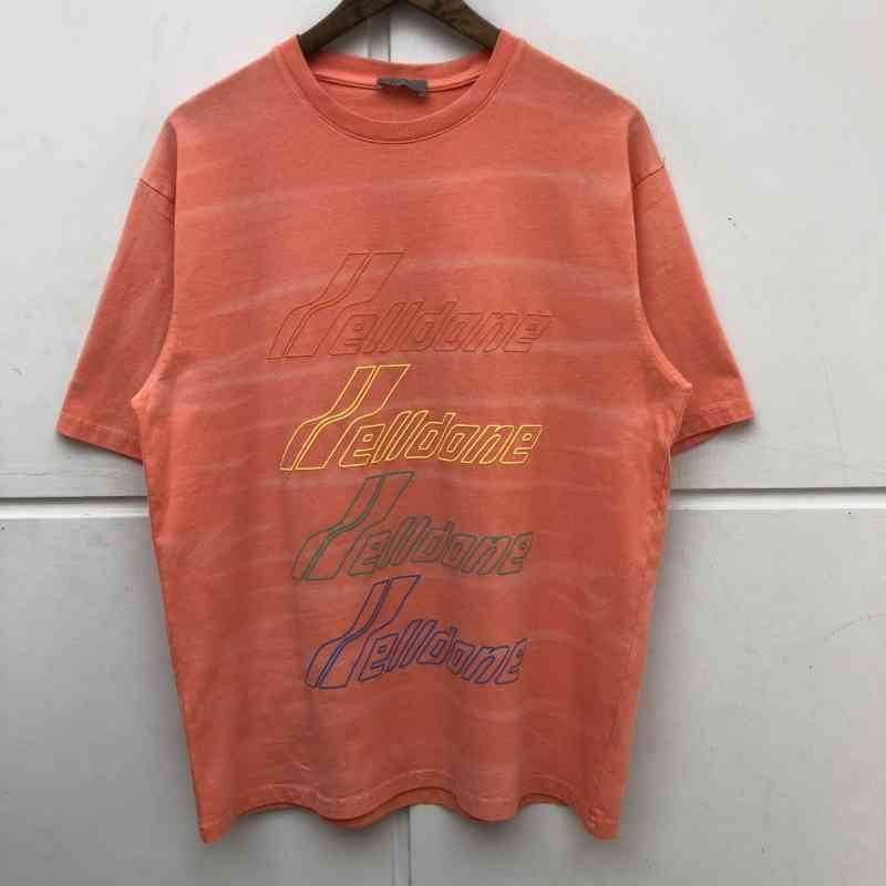 Tie dye Welldone T-shirt Men Women Top Version Rainbow Letters T shirt WE11DONE 210420