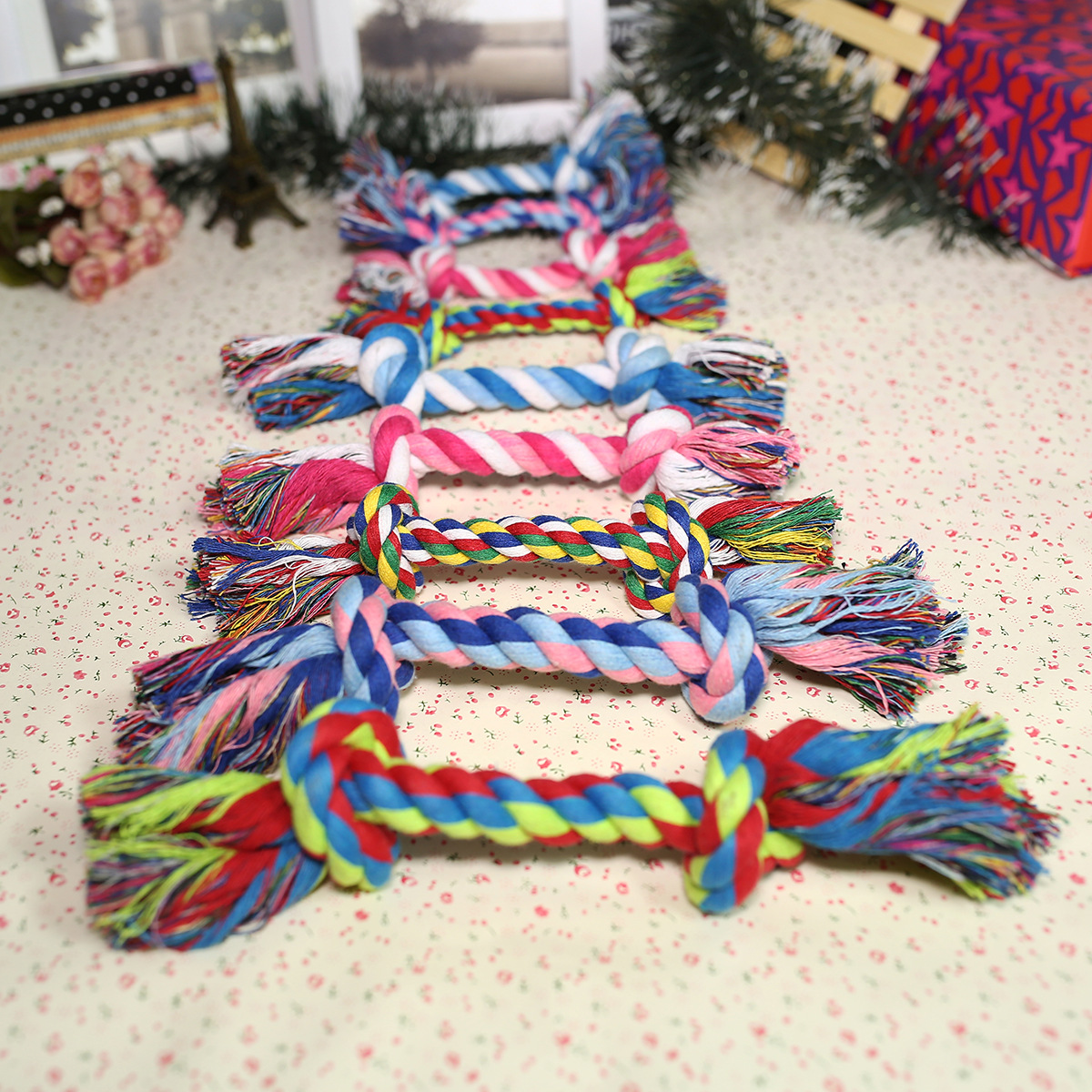 Pets Dog Cotton Chews Knot Toys Colorful Durable Braided Bone Rope 18CM *5CM Dog Cat Toys
Pets Dog Cotton Chews Knot Toys Colorful Durable Braided Bone Rope 18CM *5CM Dog Cat Toys