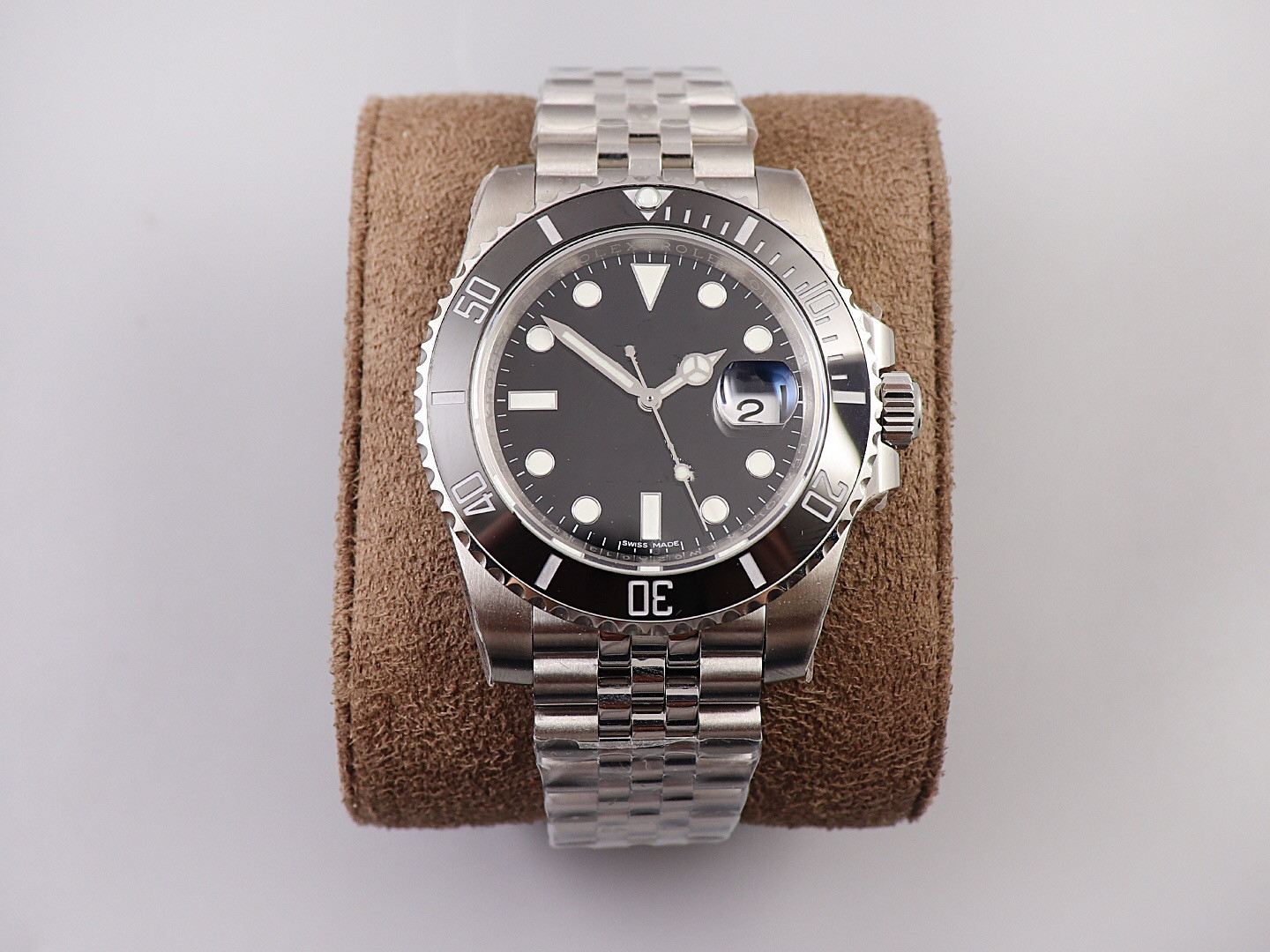 EW Men's Watch 40mm in diameter with 3135 integrated automatic chain movement ceramic dial sapphire mirror waterproof function, Slivery;brown
EW Men's Watch 40mm in diameter with 3135 integrated automatic chain movement ceramic dial sapphire mirror waterproof function, Slivery;brown