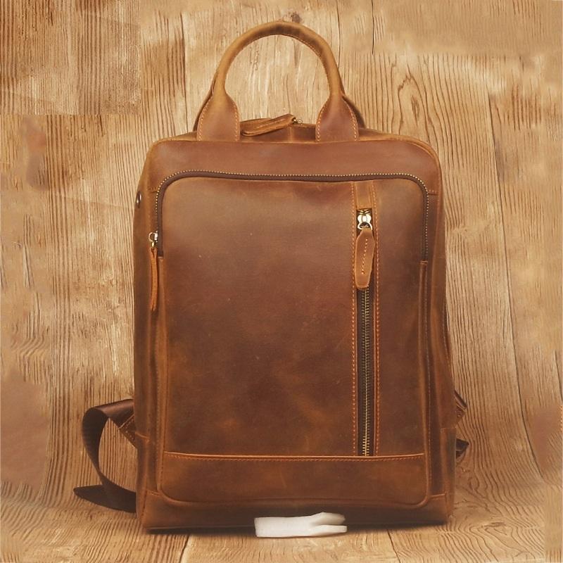 Backpack M511 Crazy Horse Leather Men's Bag Retro Large Capacity Computer Outdoor Travel Backpacks, Coffee
Backpack M511 Crazy Horse Leather Men's Bag Retro Large Capacity Computer Outdoor Travel Backpacks, Coffee
