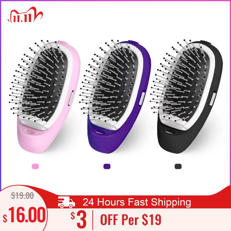 Hair Brushes Ionic Brush Portable Electric Magic Negative Ion Comb Anti-static Massage Hairbrush Take Out Frizz