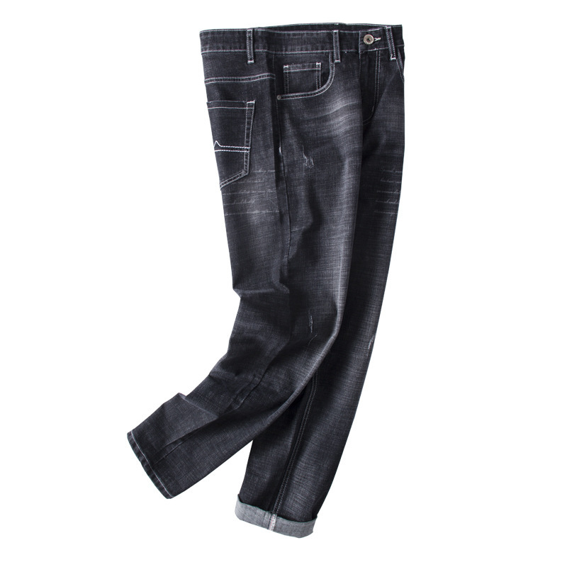 Jeans Men Large Size Loose Fit Stretch Denim Trousers Big Fat Male Cowboy Pants 42 44 Oversized Plus Size 4XL 5XL 6XL 210518