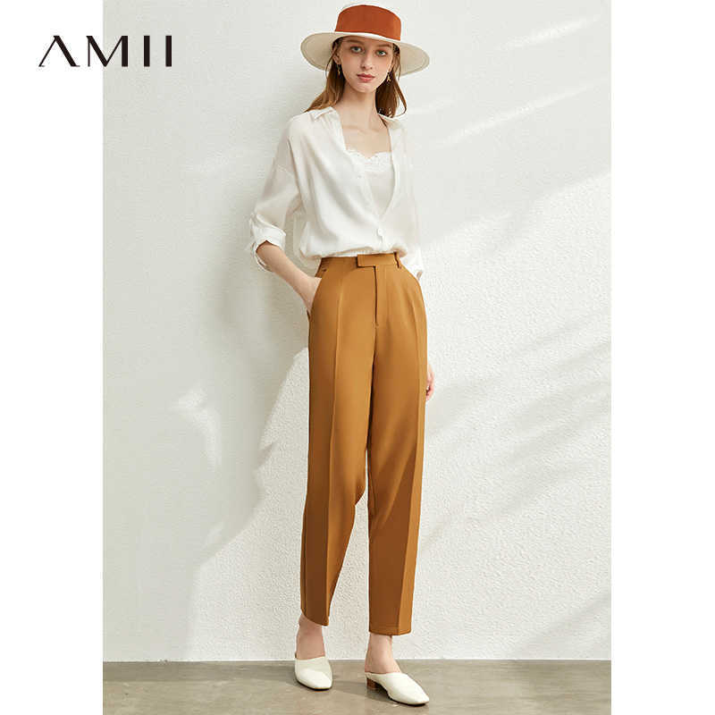 Summer Office Lady Suit Pants Elegant Women High Waist Solid Zipper Pockets Female Straight 12040206 210527