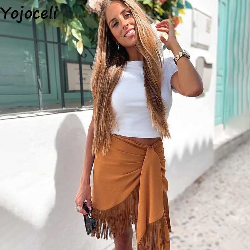 Yojoceli Sexy bodycon tassel women skirt Autumn casual party short mini Winter basic chic high waist 210609, Brown
Yojoceli Sexy bodycon tassel women skirt Autumn casual party short mini Winter basic chic high waist 210609, Brown