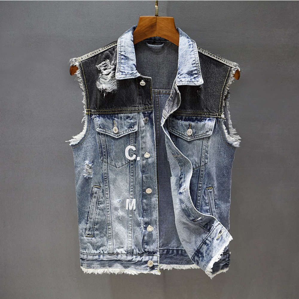 Men's waistcoat Korean version sleeveless jacket slim fitting jeans vest top 095, Black;white
Men's waistcoat Korean version sleeveless jacket slim fitting jeans vest top 095, Black;white