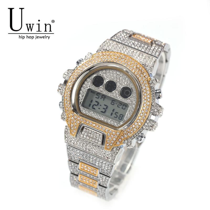 Wristwatches Uwin Digital Mens Watches Chronograph Date Wrist Watch Luminous Luxury Led Electronic Waterproof Iced Out Male, Gold
Wristwatches Uwin Digital Mens Watches Chronograph Date Wrist Watch Luminous Luxury Led Electronic Waterproof Iced Out Male, Gold