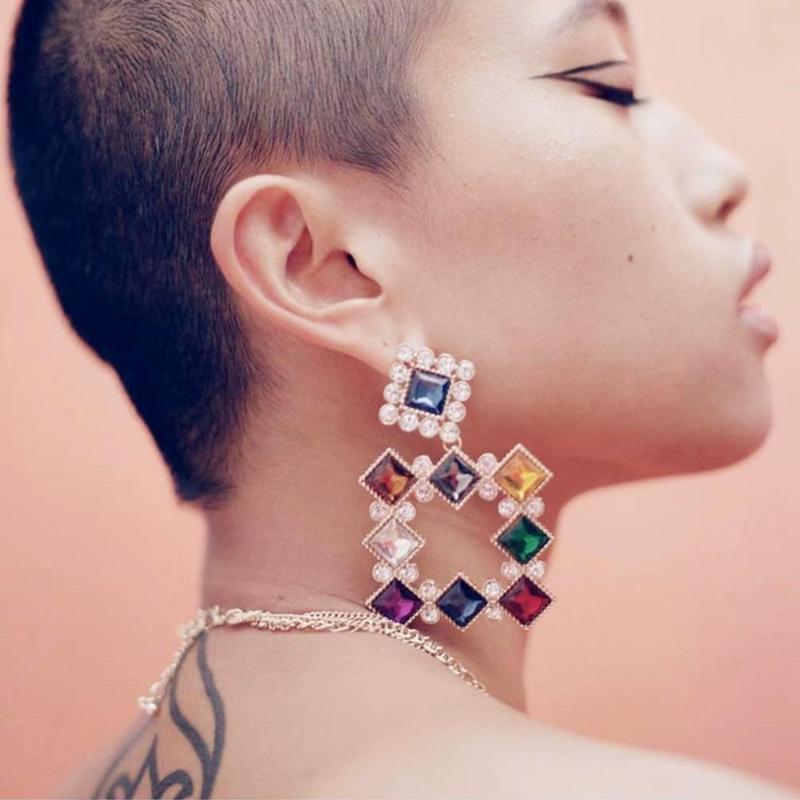Dangle & Chandelier Fashion Women's Square Earrings Multicolor Rhinestone Jewelry Banquet Dress Accessories 
Dangle & Chandelier Fashion Women's Square Earrings Multicolor Rhinestone Jewelry Banquet Dress Accessories