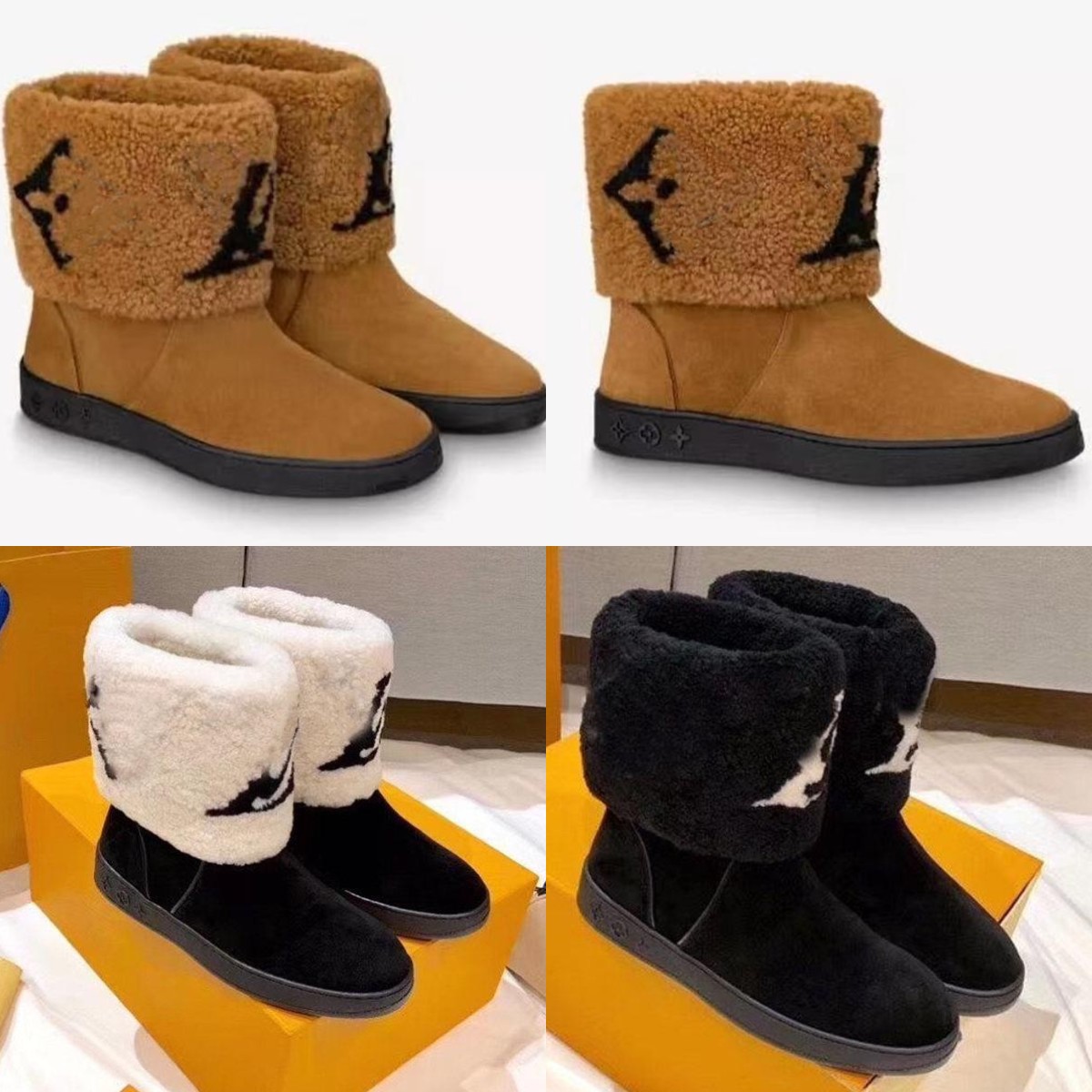 2021 Designers Snow Boots Women Fashion Soft Leather Flat Girls Casual Winter Brown Shoe With Fur Half Boot Black Size -41 With Box, Brown boots
2021 Designers Snow Boots Women Fashion Soft Leather Flat Girls Casual Winter Brown Shoe With Fur Half Boot Black Size -41 With Box, Brown boots