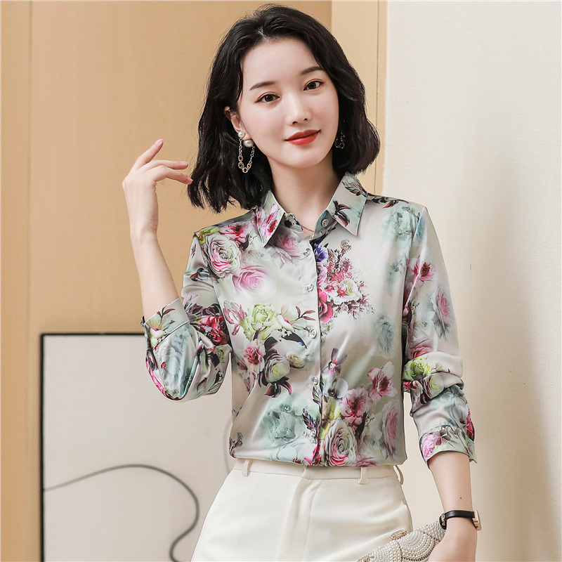 Luxury Office Ladies Runway Silk Shirt 2021 Designer Satin Print Turn-Down Collar Women's Blouse Spring Autumn Winter Vintage Long Slee, White
Luxury Office Ladies Runway Silk Shirt 2021 Designer Satin Print Turn-Down Collar Women's Blouse Spring Autumn Winter Vintage Long Slee, White