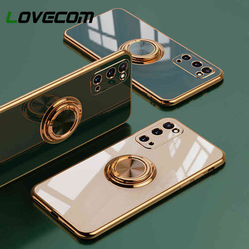 Plating Silicone Phone Case For Samsung Galaxy A52 A72 A32 S20 FE S21 S20Plus S20 Ultra Metal Ring Holder Case Soft Cover Coque Y1028
Plating Silicone Phone Case For Samsung Galaxy A52 A72 A32 S20 FE S21 S20Plus S20 Ultra Metal Ring Holder Case Soft Cover Coque Y1028