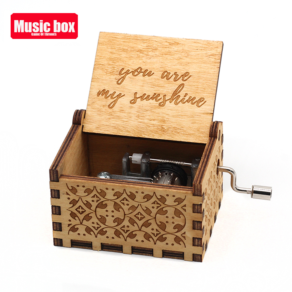 You Are My Sunshine Inspired Quotes Print Wooden Music Box Students Children Birthday Party Favors Gift