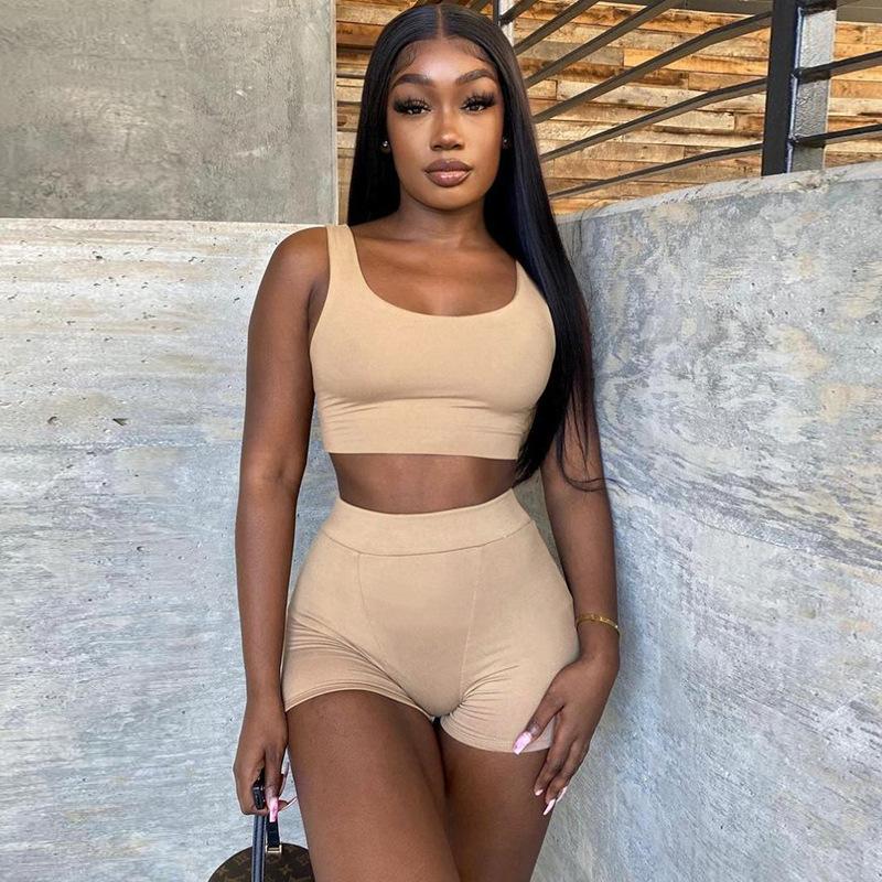 Women's Tracksuits Sexy Sleeveless Vest And Shorts Set Tracksuit 2022 Streetwear Two Piece Underwear Suits Female Clothing Khaki Sportswear, Gray
Women's Tracksuits Sexy Sleeveless Vest And Shorts Set Tracksuit 2022 Streetwear Two Piece Underwear Suits Female Clothing Khaki Sportswear, Gray