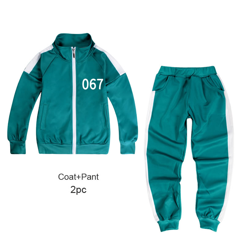 Squid Game Cosplay Costume For Big Boy Girl Set Clothes Spring Fall Children Coat+Trouser 2pc Outfit Kid Casual Suit Clothing 456 067 001, White
Squid Game Cosplay Costume For Big Boy Girl Set Clothes Spring Fall Children Coat+Trouser 2pc Outfit Kid Casual Suit Clothing 456 067 001, White