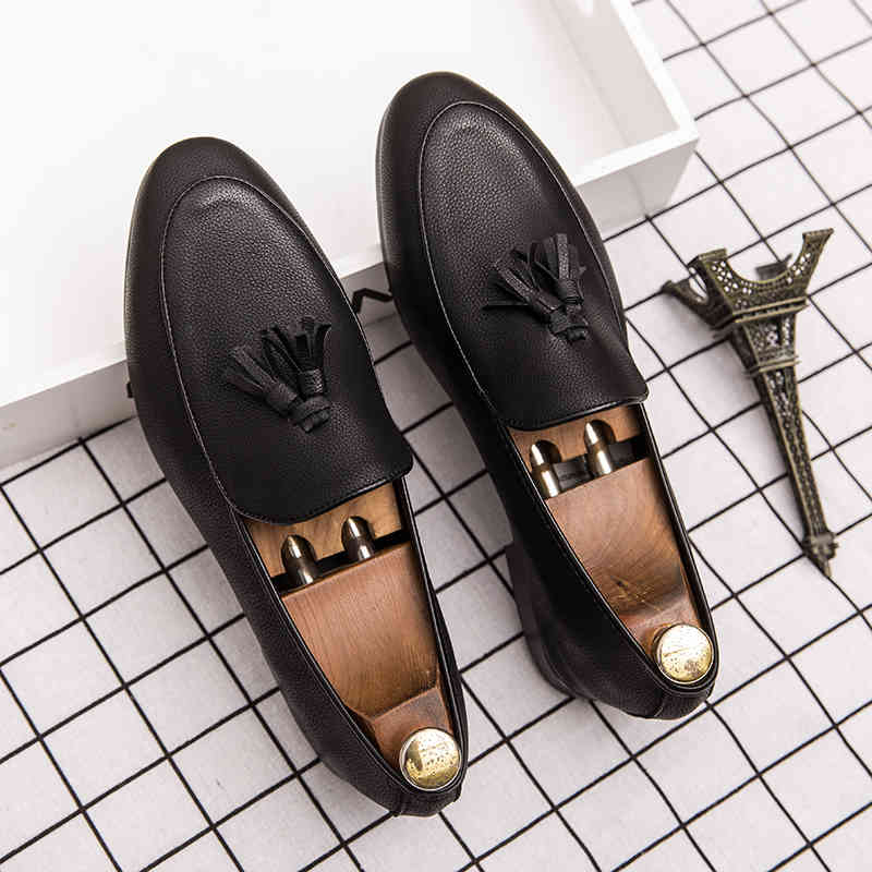 dress shoes men's fashionable leather shoes designer stress businessman's driving moccasins vintage british style brands cj4p, Black
dress shoes men's fashionable leather shoes designer stress businessman's driving moccasins vintage british style brands cj4p, Black